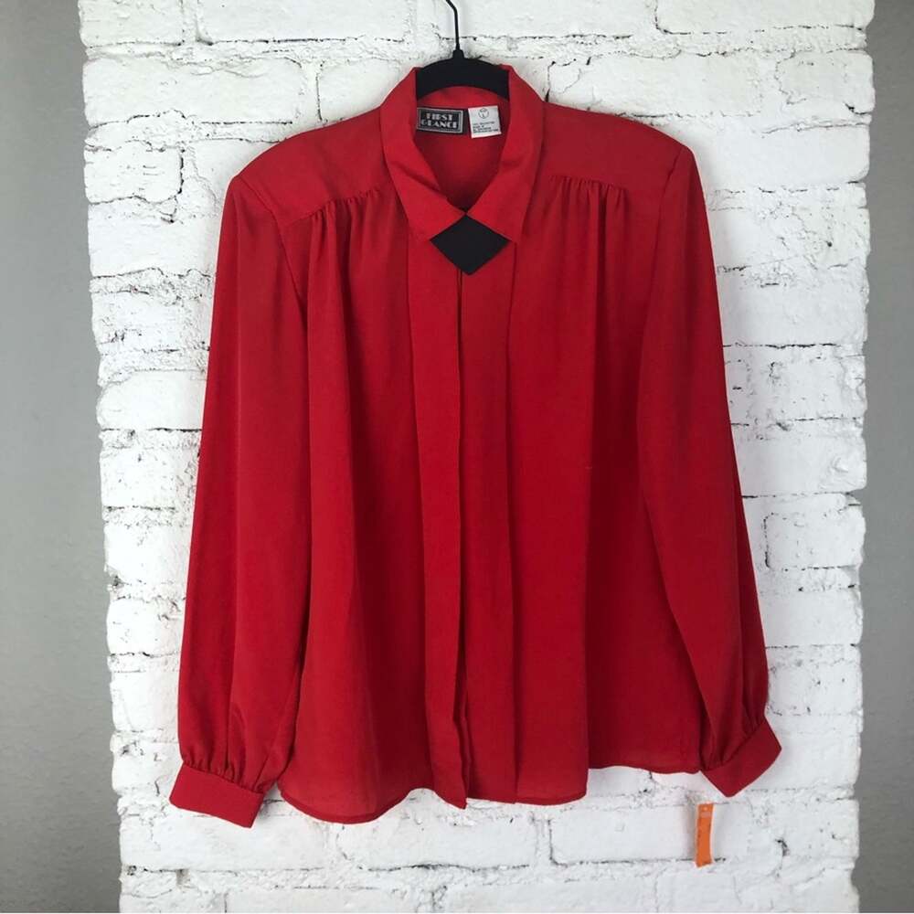 Vintage First Glance Blouse With Triangle Tie NWT